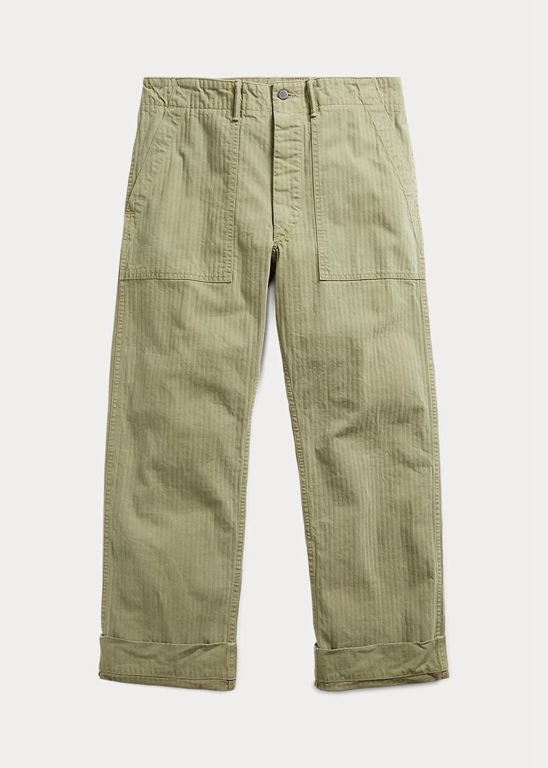 RRL パンツ メンズ 緑 Herringbone CWHVQ1793